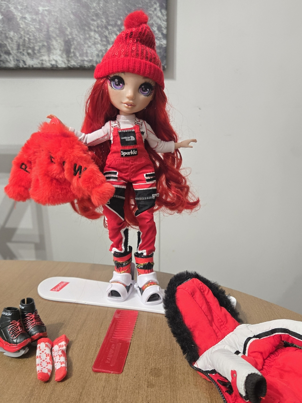 Red Fashion Doll with Red Winter Outfit